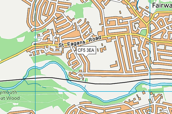 CF5 3EA map - OS VectorMap District (Ordnance Survey) CF5 3EA map - OS VectorMap District (Ordnance Survey)