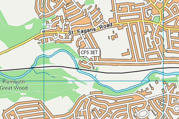 CF5 3ET map - OS VectorMap District (Ordnance Survey) CF5 3ET map - OS VectorMap District (Ordnance Survey)