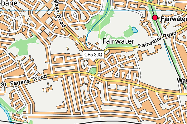 CF5 3JQ map - OS VectorMap District (Ordnance Survey) CF5 3JQ map - OS VectorMap District (Ordnance Survey)