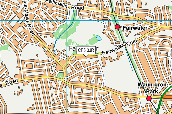 CF5 3JR map - OS VectorMap District (Ordnance Survey) CF5 3JR map - OS VectorMap District (Ordnance Survey)