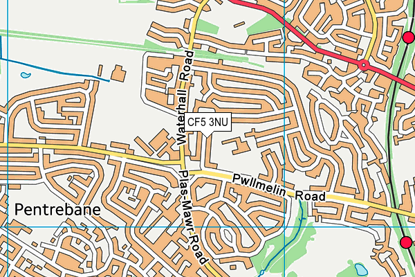 CF5 3NU map - OS VectorMap District (Ordnance Survey) CF5 3NU map - OS VectorMap District (Ordnance Survey)