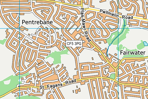CF5 3PG map - OS VectorMap District (Ordnance Survey) CF5 3PG map - OS VectorMap District (Ordnance Survey)