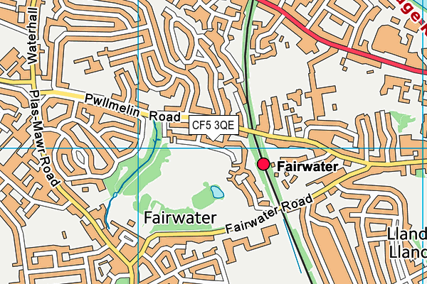 CF5 3QE map - OS VectorMap District (Ordnance Survey) CF5 3QE map - OS VectorMap District (Ordnance Survey)