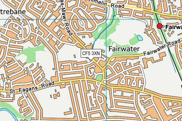 CF5 3XN map - OS VectorMap District (Ordnance Survey) CF5 3XN map - OS VectorMap District (Ordnance Survey)