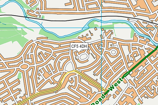 CF5 4DH map - OS VectorMap District (Ordnance Survey) CF5 4DH map - OS VectorMap District (Ordnance Survey)
