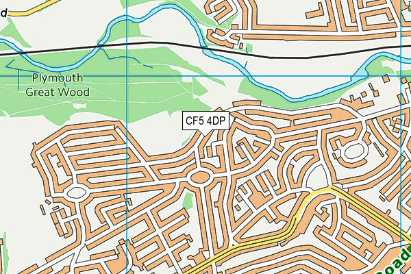 CF5 4DP map - OS VectorMap District (Ordnance Survey) CF5 4DP map - OS VectorMap District (Ordnance Survey)