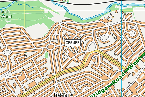 CF5 4FF map - OS VectorMap District (Ordnance Survey) CF5 4FF map - OS VectorMap District (Ordnance Survey)