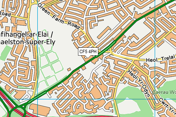 CF5 4PH map - OS VectorMap District (Ordnance Survey) CF5 4PH map - OS VectorMap District (Ordnance Survey)