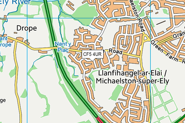 CF5 4UR map - OS VectorMap District (Ordnance Survey) CF5 4UR map - OS VectorMap District (Ordnance Survey)