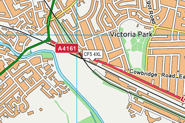 CF5 4XL map - OS VectorMap District (Ordnance Survey)