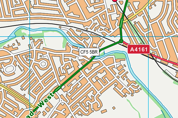 CF5 5BR map - OS VectorMap District (Ordnance Survey) CF5 5BR map - OS VectorMap District (Ordnance Survey)