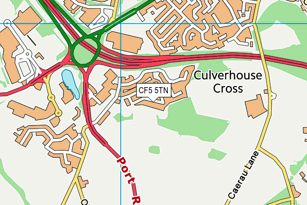 CF5 5TN map - OS VectorMap District (Ordnance Survey) CF5 5TN map - OS VectorMap District (Ordnance Survey)