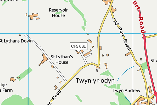 CF5 6BL map - OS VectorMap District (Ordnance Survey) CF5 6BL map - OS VectorMap District (Ordnance Survey)