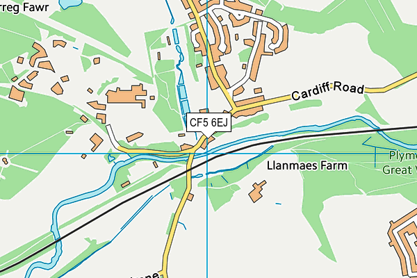 CF5 6EJ map - OS VectorMap District (Ordnance Survey) CF5 6EJ map - OS VectorMap District (Ordnance Survey)