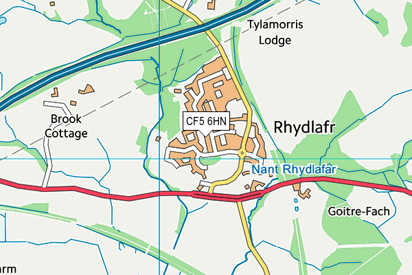 CF5 6HN map - OS VectorMap District (Ordnance Survey)