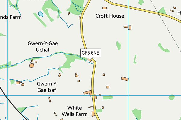 CF5 6NE map - OS VectorMap District (Ordnance Survey) CF5 6NE map - OS VectorMap District (Ordnance Survey)