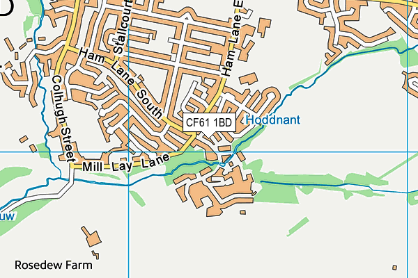 CF61 1BD map - OS VectorMap District (Ordnance Survey) CF61 1BD map - OS VectorMap District (Ordnance Survey)