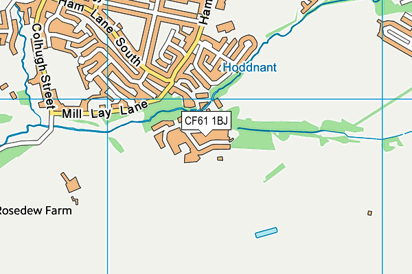 CF61 1BJ map - OS VectorMap District (Ordnance Survey) CF61 1BJ map - OS VectorMap District (Ordnance Survey)