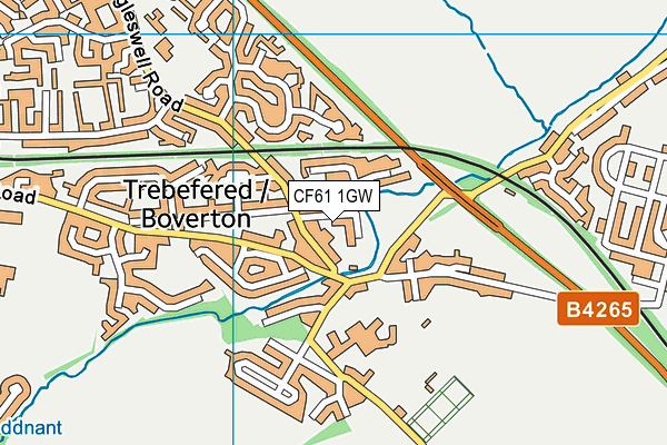 CF61 1GW map - OS VectorMap District (Ordnance Survey) CF61 1GW map - OS VectorMap District (Ordnance Survey)