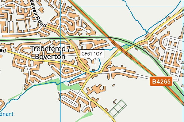 CF61 1GY map - OS VectorMap District (Ordnance Survey) CF61 1GY map - OS VectorMap District (Ordnance Survey)