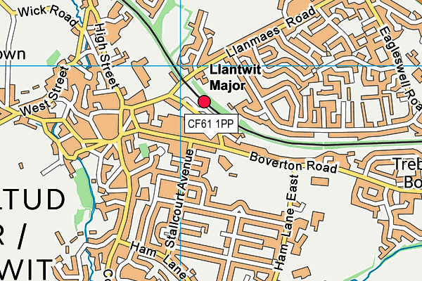 CF61 1PP map - OS VectorMap District (Ordnance Survey) CF61 1PP map - OS VectorMap District (Ordnance Survey)