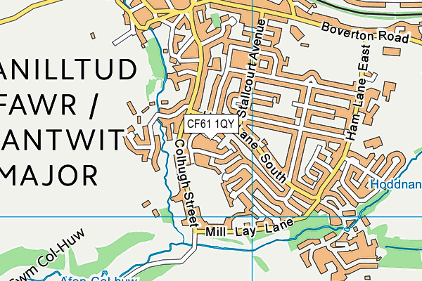 CF61 1QY map - OS VectorMap District (Ordnance Survey) CF61 1QY map - OS VectorMap District (Ordnance Survey)