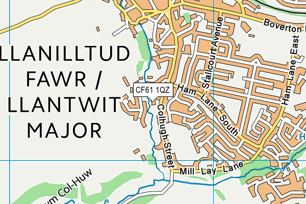CF61 1QZ map - OS VectorMap District (Ordnance Survey)