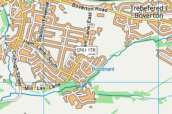 CF61 1TR map - OS VectorMap District (Ordnance Survey) CF61 1TR map - OS VectorMap District (Ordnance Survey)
