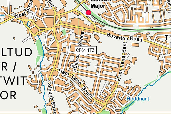 CF61 1TZ map - OS VectorMap District (Ordnance Survey) CF61 1TZ map - OS VectorMap District (Ordnance Survey)