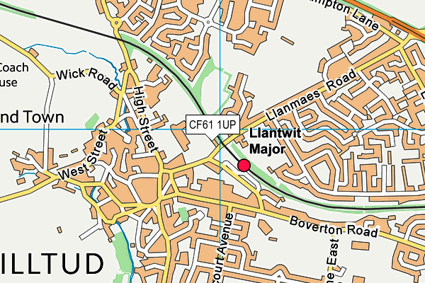 CF61 1UP map - OS VectorMap District (Ordnance Survey) CF61 1UP map - OS VectorMap District (Ordnance Survey)
