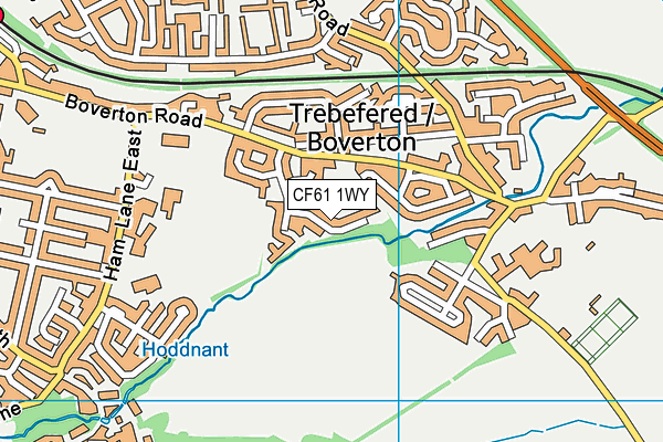 CF61 1WY map - OS VectorMap District (Ordnance Survey) CF61 1WY map - OS VectorMap District (Ordnance Survey)