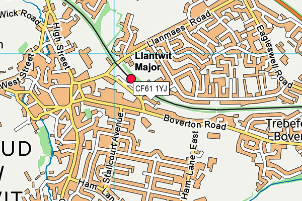 CF61 1YJ map - OS VectorMap District (Ordnance Survey) CF61 1YJ map - OS VectorMap District (Ordnance Survey)