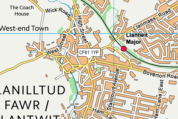 CF61 1YP map - OS VectorMap District (Ordnance Survey) CF61 1YP map - OS VectorMap District (Ordnance Survey)