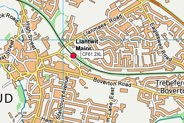 CF61 2XL map - OS VectorMap District (Ordnance Survey) CF61 2XL map - OS VectorMap District (Ordnance Survey)