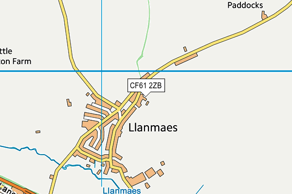 CF61 2ZB map - OS VectorMap District (Ordnance Survey) CF61 2ZB map - OS VectorMap District (Ordnance Survey)