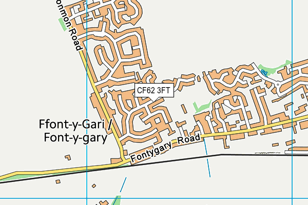 CF62 3FT map - OS VectorMap District (Ordnance Survey) CF62 3FT map - OS VectorMap District (Ordnance Survey)
