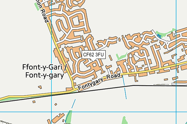 CF62 3FU map - OS VectorMap District (Ordnance Survey) CF62 3FU map - OS VectorMap District (Ordnance Survey)