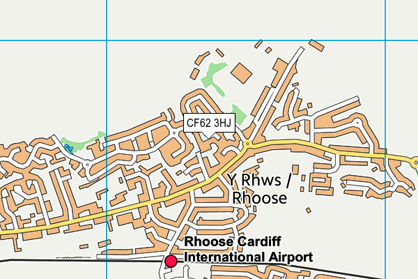 CF62 3HJ map - OS VectorMap District (Ordnance Survey) CF62 3HJ map - OS VectorMap District (Ordnance Survey)