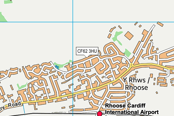 CF62 3HU map - OS VectorMap District (Ordnance Survey) CF62 3HU map - OS VectorMap District (Ordnance Survey)