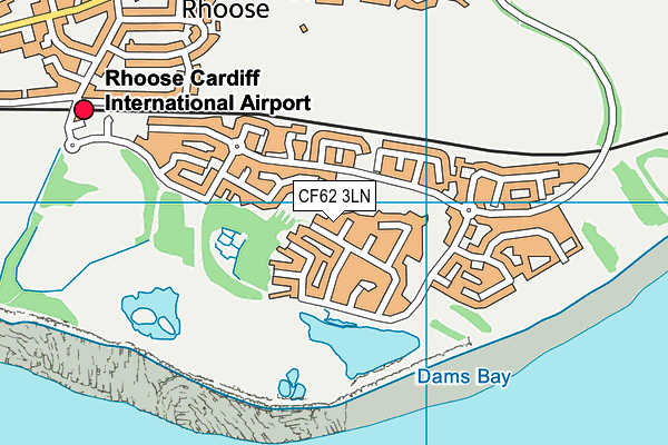 CF62 3LN map - OS VectorMap District (Ordnance Survey) CF62 3LN map - OS VectorMap District (Ordnance Survey)