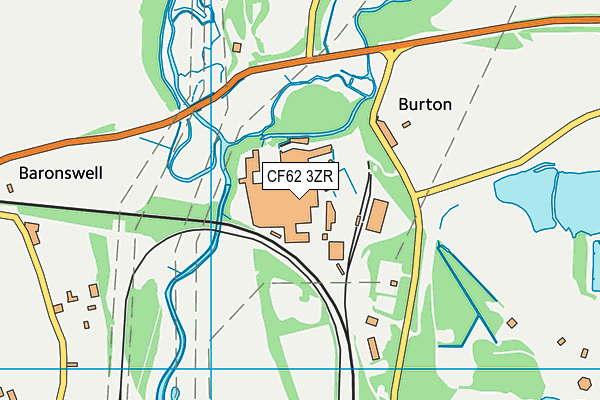 CF62 3ZR map - OS VectorMap District (Ordnance Survey) CF62 3ZR map - OS VectorMap District (Ordnance Survey)
