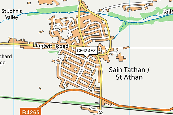 CF62 4FZ map - OS VectorMap District (Ordnance Survey) CF62 4FZ map - OS VectorMap District (Ordnance Survey)