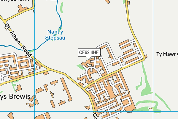 CF62 4HF map - OS VectorMap District (Ordnance Survey) CF62 4HF map - OS VectorMap District (Ordnance Survey)