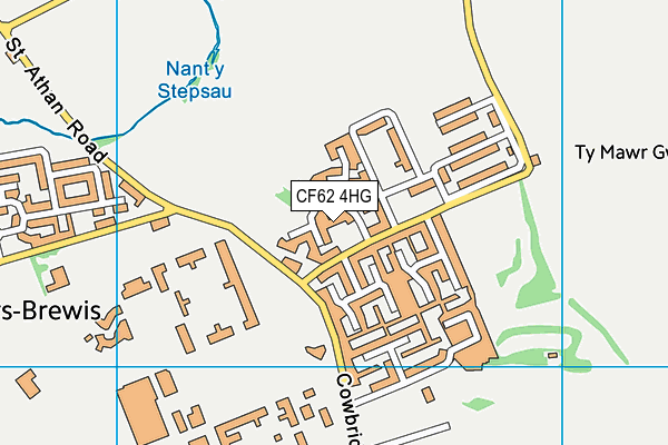 CF62 4HG map - OS VectorMap District (Ordnance Survey) CF62 4HG map - OS VectorMap District (Ordnance Survey)