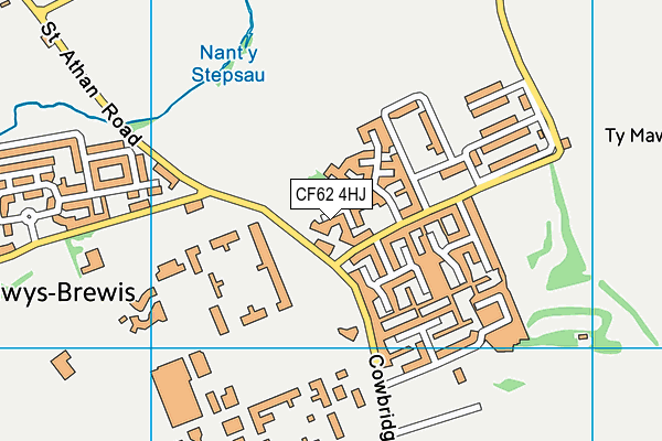 CF62 4HJ map - OS VectorMap District (Ordnance Survey) CF62 4HJ map - OS VectorMap District (Ordnance Survey)