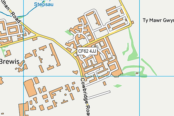 CF62 4JJ map - OS VectorMap District (Ordnance Survey) CF62 4JJ map - OS VectorMap District (Ordnance Survey)