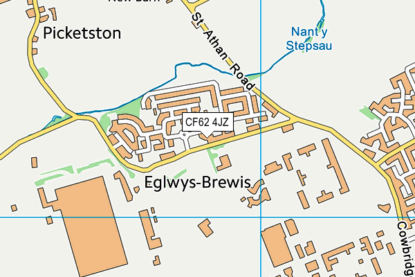 CF62 4JZ map - OS VectorMap District (Ordnance Survey) CF62 4JZ map - OS VectorMap District (Ordnance Survey)