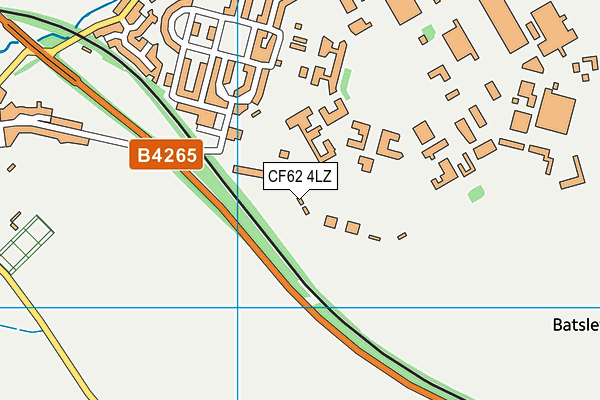 CF62 4LZ map - OS VectorMap District (Ordnance Survey) CF62 4LZ map - OS VectorMap District (Ordnance Survey)