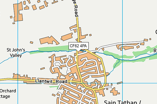 CF62 4PA map - OS VectorMap District (Ordnance Survey) CF62 4PA map - OS VectorMap District (Ordnance Survey)