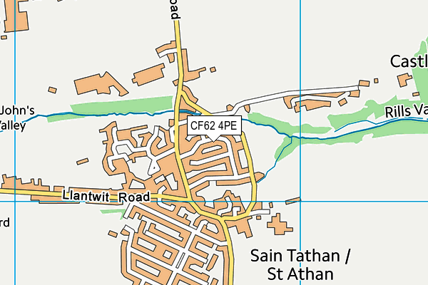 CF62 4PE map - OS VectorMap District (Ordnance Survey) CF62 4PE map - OS VectorMap District (Ordnance Survey)